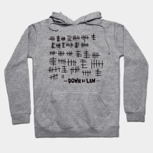 Down by Law Tribute - Cinematic Tally Marks Design - Jim Jarmusch Cult Movie Hoodie